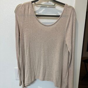 Women's Beige Long Sleeve Top from Anthropologie